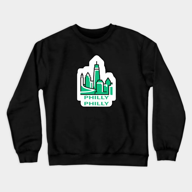 Philly Philly Skyline Crewneck Sweatshirt by Philly Drinkers